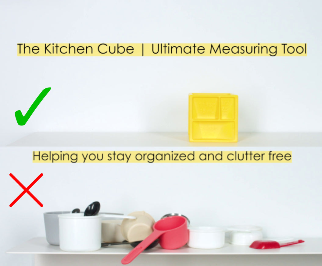 Insider Goods Multi Measuring Cube for Cooking and Baking, Helps with  Organization and Reduce Clutter, All in One Measuring Device (Gray) :  : Home